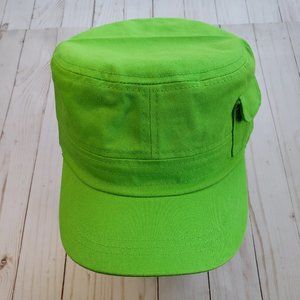 Lime Color Cadet Hat, 100% Cotton Military Cap, Cadet Adjustable Hats
